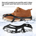 Ice Claw Shoe Covers Manufacturer - 18-Tooth Stainless Steel Anti-Slip Outdoor Snow Climbing Mud Anti-Fall Mountaineering Camping Hiking