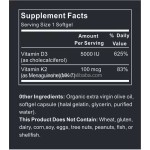 Vitamin D3 K2 Softgels Factory - OEM/ODM 5000iu 100mcg Bone Health