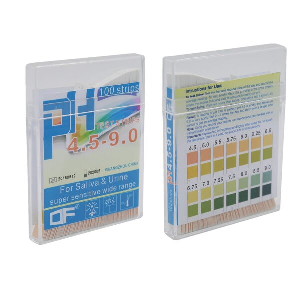 PH Test Strips Manufacturer - 100 Strips 0.25 Precision Aquarium Water Universal Range 4.5-9.0pH Litmus Paper Acidic Alkaline