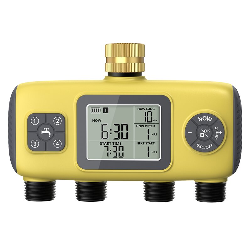 Water Timer Manufacturer - Digital Intelligent Irrigation Garden 4 Outlets Intelligent Timed Automatic Watering Controller
