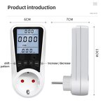 Wattmeter Manufacturer - DDS109L Single Phase Digital Kilowatt Voltage Monitor with Backlight AC Power Meter Energy Monitor Socket