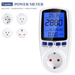 Power Meter Manufacturer - Electricity Monitoring Backlight Voltage Socket Type Watt Power Analyzer KWH EU US UK Wattmeter