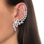 Fashion Earrings Manufacturer - Unique Diamond Flowers Stainless Steel Elegant Fine Earrings for Women