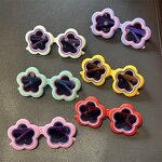 Children Sunglasses Manufacturer - Flower Round Thick Frame UV400 Blue/Yellow Sun Protection