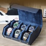 Watch Case Manufacturer - Crossgrain Cowhide 6-Piece Storage Drop-proof Portable & Custom LOGO
