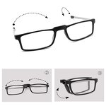 Reading Glasses Manufacturer - Folding Stainless Steel Antenna Leg Rectangular Frame Anti Blue Light Portable