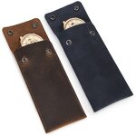 Watch Case Manufacturer - Cowhide Leather Single Travel Portable Storage Bag & Custom Logo