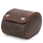 Watch Case Manufacturer - Crazy Horse Leather Single Portable Anti-fall Storage & Custom LOGO