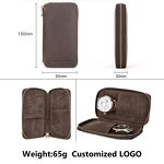 Watch Case Manufacturer - Top Layer Cowhide Leather Handmade Storage Couple Box & Custom LOGO