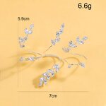 Fashion Bracelet Manufacturer - Rotating Flower Shaped Rhinestone Stainless Steel Plant Zircon for Women