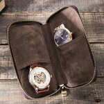 Watch Case Manufacturer - Top Layer Cowhide Leather Handmade Storage Couple Box & Custom LOGO