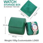 Watch Case Manufacturer - Cross Grain Top Layer Cowhide Shockproof Drop-proof Portable & Custom Logo