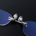 Reading Glasses Manufacturer - Clip Nose Rimless Rectangular Anti Blue Light Portable Light Weight
