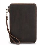 Watch Strap Box Manufacturer - Genuine Leather 12 Pieces Portable Crazy Horse Cowhide & Custom Logo