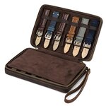 Watch Strap Box Manufacturer - Genuine Leather 12 Pieces Portable Crazy Horse Cowhide & Custom Logo
