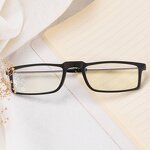 Reading Glasses Manufacturer - Folding Stainless Steel Antenna Leg Rectangular Frame Anti Blue Light Portable