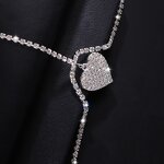 Leg Chain Manufacturer - Rhinestone Heart Waist Chain Full Diamond Sexy for Evening Dress Fine Jewelry