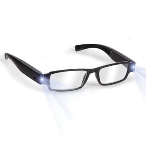 Reading Glasses Manufacturer - Square Frame with LED Lighting Resin Lenses Portable Folding