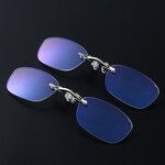 Reading Glasses Manufacturer - Clip Nose Rimless Rectangular Anti Blue Light Portable Light Weight