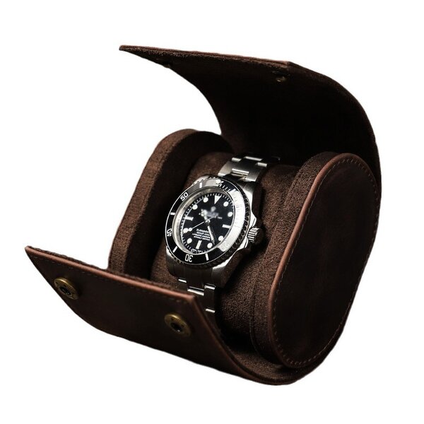 Watch Case Manufacturer - Crazy Horse Leather Detachable Travel Portable Storage Box & Custom LOGO