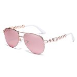 Polarized Sunglasses for Women Manufacturer - Gold Frame UV400 Optical Glass Lenses Luxury