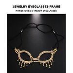 Eyewear Chain Manufacturer - Hollow Out Rhinestone Jewelry Elastic Dance Fringe Face Jewelry