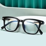 Optical Frames for Women Manufacturer - Large Square Slingshot Design Metal Frame Anti Blue Light
