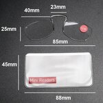 Reading Glasses Manufacturer - Ultrasmall Mini Square Frame TR90 Clip on Nose Lightweight Portable
