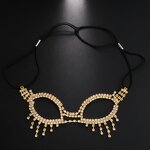 Eyewear Chain Manufacturer - Hollow Out Rhinestone Jewelry Elastic Dance Fringe Face Jewelry