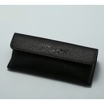 Eyeglasses Box Manufacturer - Lychee Patterned Triangular Leather Case Pressure Resistant & Custom LOGO