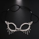 Eyewear Chain Manufacturer - Hollow Out Rhinestone Jewelry Elastic Dance Fringe Face Jewelry