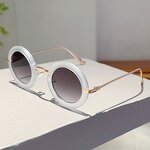 Metal Sunglasses Manufacturer - UV400 Round Frame Light Luxury for Outdoor