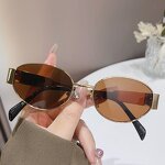 Sunglasses Manufacturer - Small Oval Metal Frame Polarized Luxury Trendy Unisex