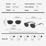 Sunglasses for Women Manufacturer - UV400 Small Oval Metal Frame Luxury Brand