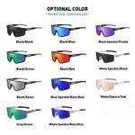 Cycling Sunglasses Manufacturer - Polarizing Dazzling Mirror One-Piece PC Frame Tac Lenses