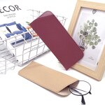 Eyeglasses Cases Manufacturer - Thick PU Leather Litchi Pattern Protective Cover Sunglasses Storage