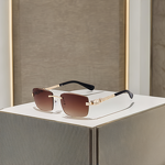 Sunglasses for Women Manufacturer - Leopard Head Decorate Rimless Square Metal UV400 for Business