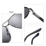 Pilot Sunglasses Manufacturer - UV400 Carbon Fiber Temple Square Metal Frame Polarized & Custom Logo