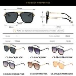 Sunglasses for Women Manufacturer - UV400 Metal Temples Square Frame & Custom Logo