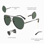 Pilot Sunglasses Manufacturer - Large Metal Frame Polarized Classic Retro for Driving