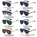 Sunglasses Manufacturer - UV400 Metal Temple Oval Frame Polarized European & American Retro