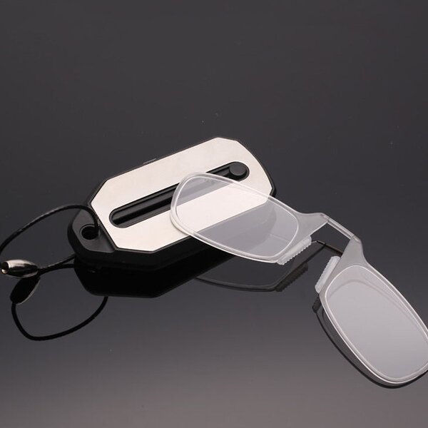 Reading Glasses Manufacturer - Ultra Thin Card Portable Keychain Foldable Clip Nose with Case
