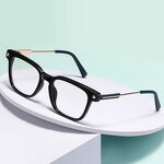 Optical Frames for Women Manufacturer - Large Square Slingshot Design Metal Frame Anti Blue Light