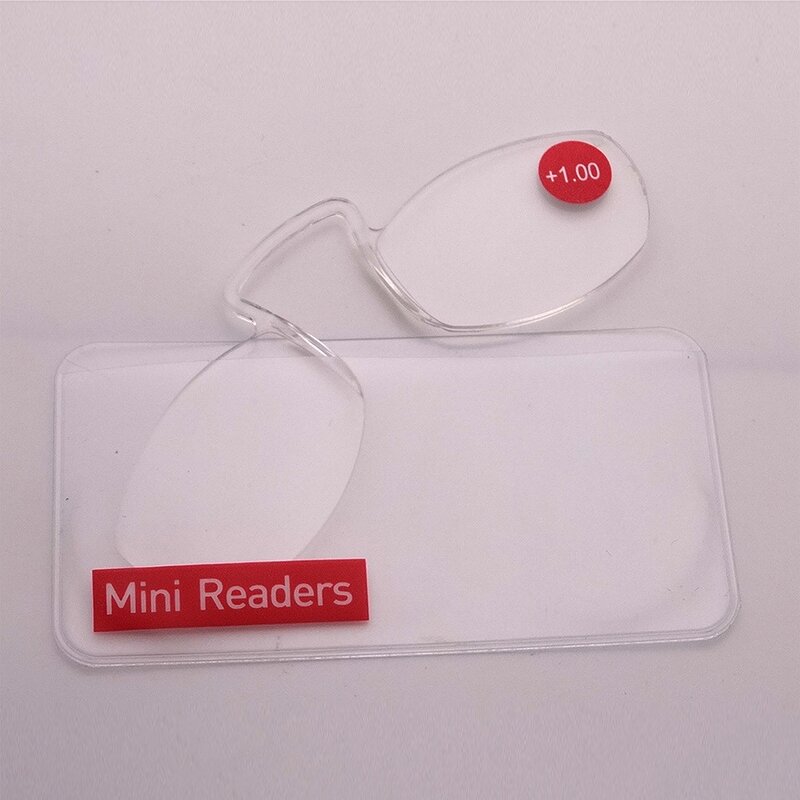 Reading Glasses Manufacturer - Ultrasmall Mini Square Frame TR90 Clip on Nose Lightweight Portable