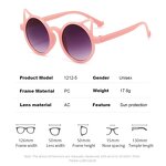Children's Sunglasses Manufacturer - Colorful Cat Ear Round Frame Cartoon for Boys & Girls