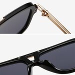 Sunglasses for Women Manufacturer - UV400 Metal Temples Square Frame & Custom Logo