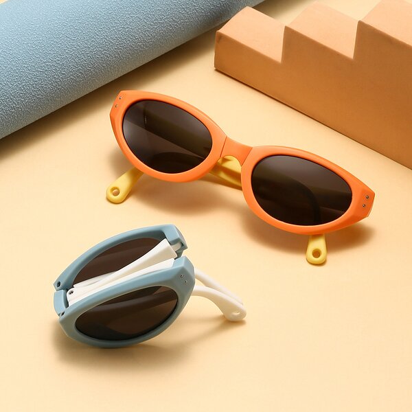 Baby Sunglasses Manufacturer - Cat Eye UV400 Multicolour Oval Frame Folding Polarized for Summer Travel