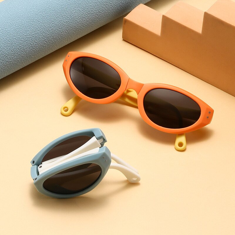 Baby Sunglasses Manufacturer - Cat Eye UV400 Multicolour Oval Frame Folding Polarized for Summer Travel