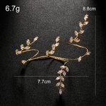 Fashion Rings Manufacturer - Leaves Wrapped Diamond Rhinestone Stainless Steel Elegant Retro Fine Jewelry