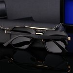 Polarized Sunglasses for Men Manufacturer - Unique Rectangle Double Beam Metal Frame for Outdoor Driving